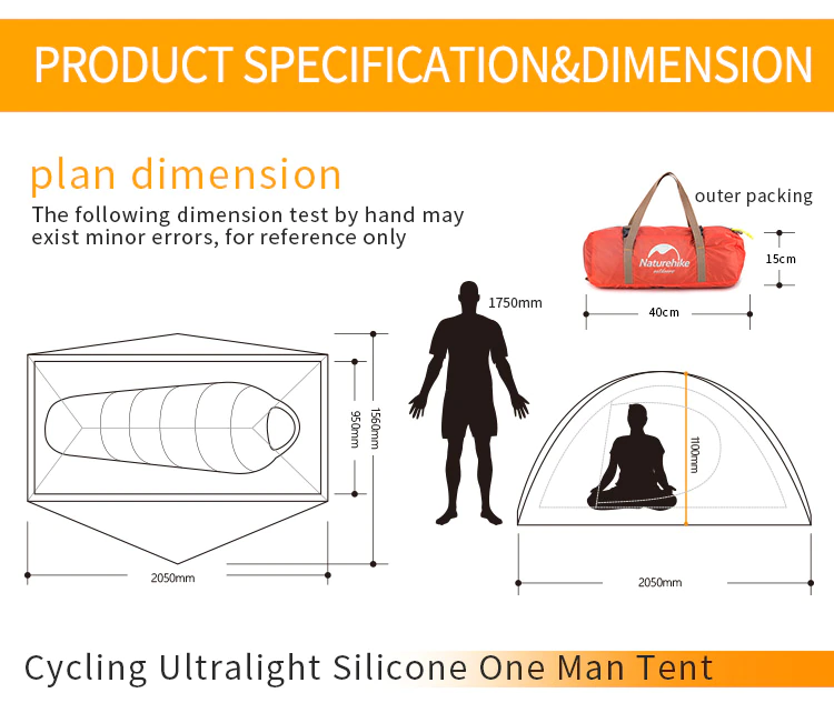 Cheap Goat Tents NatureHike Silicone Portable Ultralight Tent Waterproof 4000+ tents Double Layer Outdoor Camping Travel Tent NH Camping Tents   